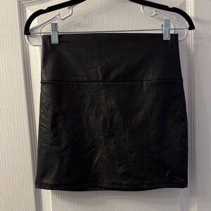 Amazon Black Mini Leather Skirt